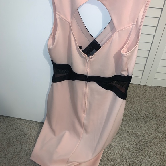 Pink and black mesh cutout dress. Minimal wear. Size XL - Picture 5 of 5